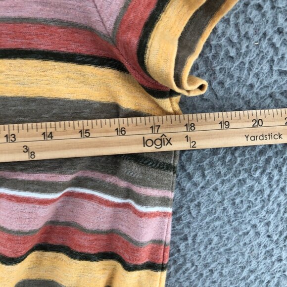 Madewell Shirt Womens Medium TeXTURE & THREAD Multicolor Stripe Tied Front Tee - Picture 8 of 10